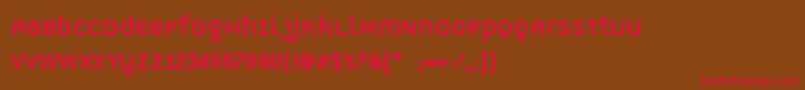 PfpremierDisplay Font – Red Fonts on Brown Background
