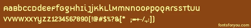 PfpremierDisplay Font – Yellow Fonts on Brown Background