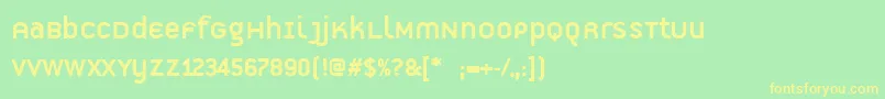 PfpremierDisplay Font – Yellow Fonts on Green Background