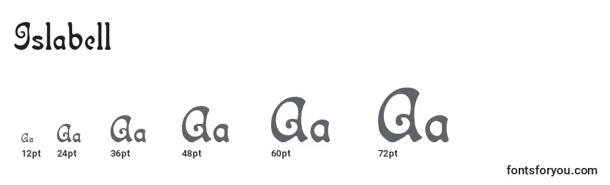 Islabell Font Sizes