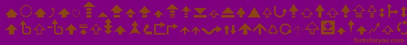 Arrow7 Font – Brown Fonts on Purple Background