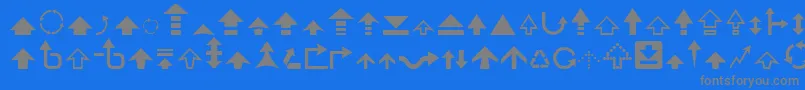 fuente Arrow7 – Fuentes Grises Sobre Fondo Azul