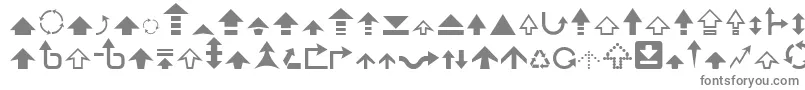 フォントArrow7 – 白い背景に灰色の文字