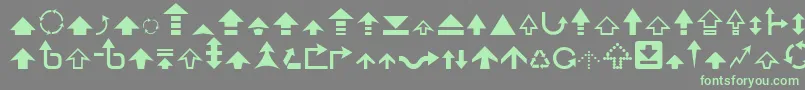 Arrow7 Font – Green Fonts on Gray Background