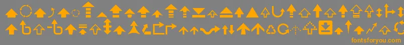 Saiba mais sobre a fonte Arrow7 Fonte Arrow7 – fontes laranjas em um fundo cinza
