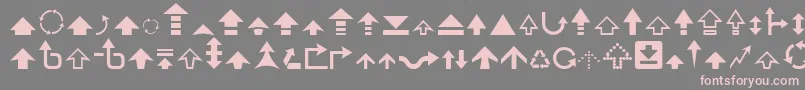 Czcionka Arrow7 – różowe czcionki na szarym tle