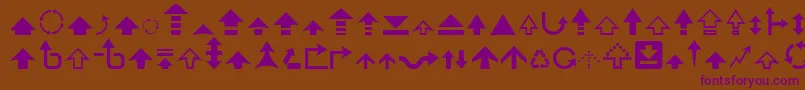 Arrow7 Font – Purple Fonts on Brown Background