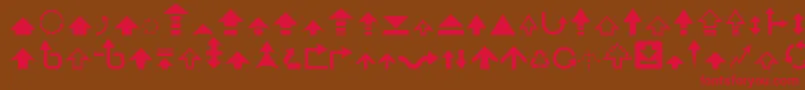 Arrow7 Font – Red Fonts on Brown Background