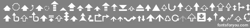 フォントArrow7 – 灰色の背景に白い文字