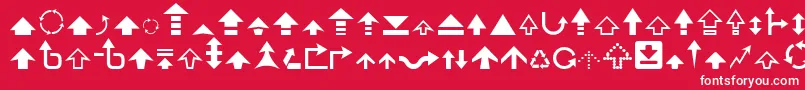 Arrow7 Font – White Fonts on Red Background