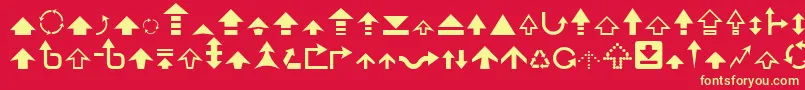 Police Arrow7 – polices jaunes sur fond rouge
