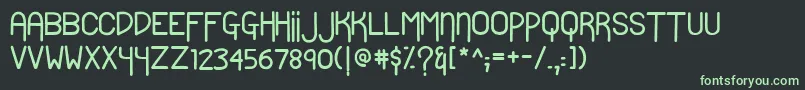 Lubgrotto Font – Green Fonts on Black Background