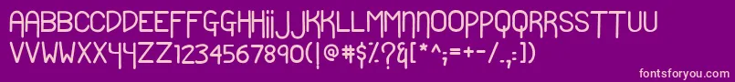 Lubgrotto Font – Pink Fonts on Purple Background
