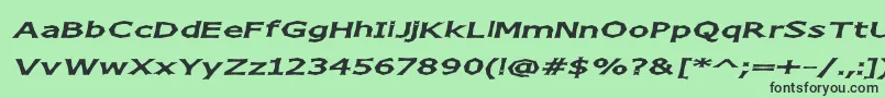 Chizzwo Font – Black Fonts on Green Background