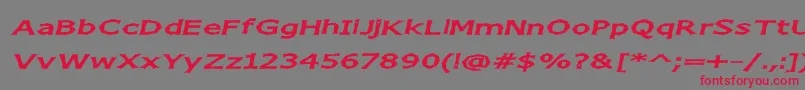 Chizzwo Font – Red Fonts on Gray Background