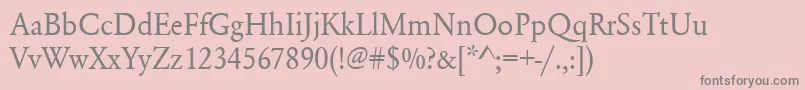 Urwgaramondtnar-Schriftart – Graue Schriften auf rosa Hintergrund