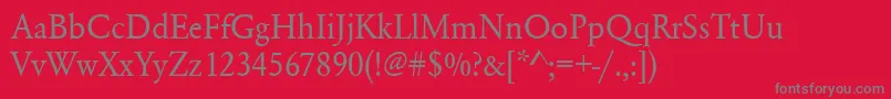 Urwgaramondtnar Font – Gray Fonts on Red Background