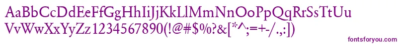 Urwgaramondtnar Font – Purple Fonts on White Background