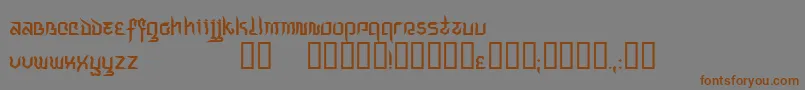 Indochin Font – Brown Fonts on Gray Background