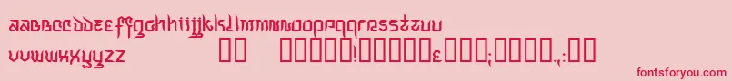 Indochin Font – Red Fonts on Pink Background