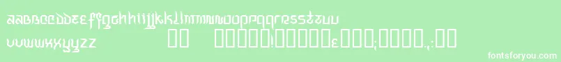 Indochin Font – White Fonts on Green Background