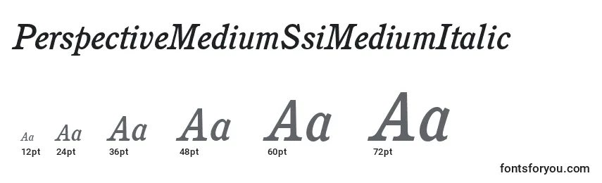 Размеры шрифта PerspectiveMediumSsiMediumItalic