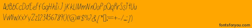 Walkonfire Font – Black Fonts on Orange Background