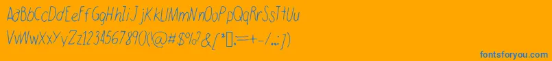 Шрифт Walkonfire – синие шрифты на оранжевом фоне