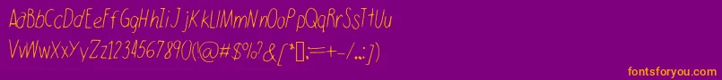 Шрифт Walkonfire – оранжевые шрифты на фиолетовом фоне
