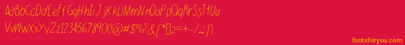 Walkonfire-Schriftart – Orangefarbene Schriften auf rotem Hintergrund