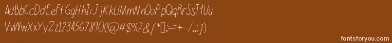 Шрифт Walkonfire – розовые шрифты на коричневом фоне