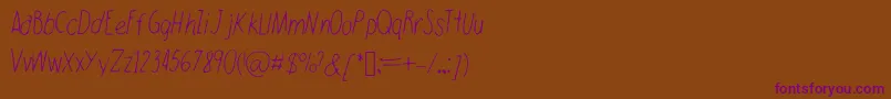 Шрифт Walkonfire – фиолетовые шрифты на коричневом фоне