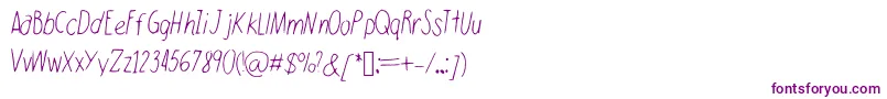 Шрифт Walkonfire – фиолетовые шрифты на белом фоне