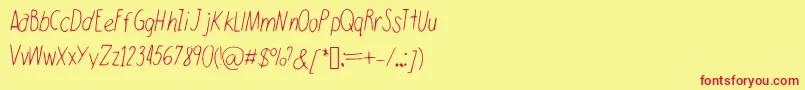Walkonfire Font – Red Fonts on Yellow Background