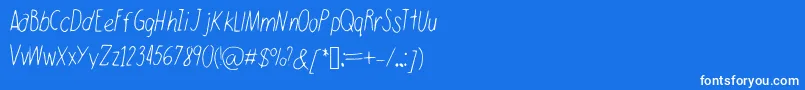 Шрифт Walkonfire – белые шрифты на синем фоне