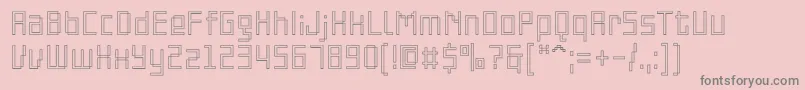 PfonlinethreeproSoutline Font – Gray Fonts on Pink Background