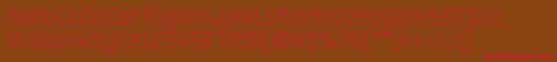 PfonlinethreeproSoutline Font – Red Fonts on Brown Background