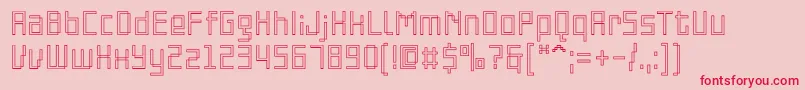 PfonlinethreeproSoutline Font – Red Fonts on Pink Background