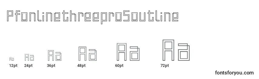 PfonlinethreeproSoutline Font Sizes