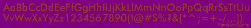 Jensen Font – Brown Fonts on Purple Background