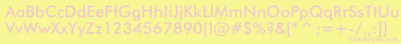 Jensen Font – Pink Fonts on Yellow Background