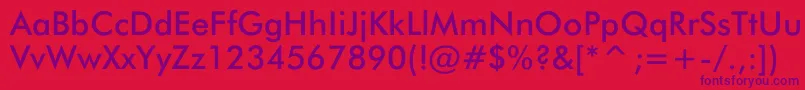 Jensen Font – Purple Fonts on Red Background