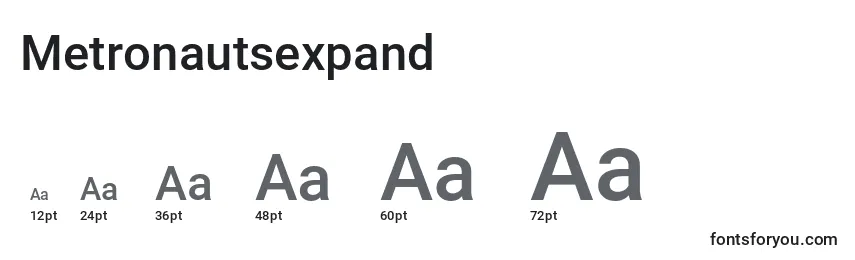 Размеры шрифта Metronautsexpand