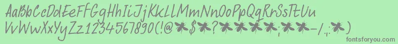 Więcej informacji o czcionce DkAbelia Czcionka DkAbelia – szare czcionki na zielonym tle