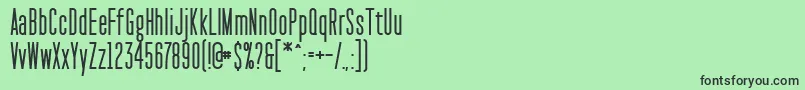 PaktCondensedSemibold Font – Black Fonts on Green Background