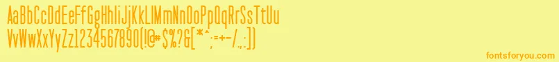 PaktCondensedSemibold Font – Orange Fonts on Yellow Background