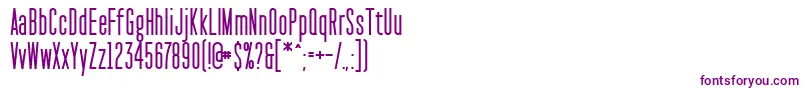 PaktCondensedSemibold Font – Purple Fonts on White Background