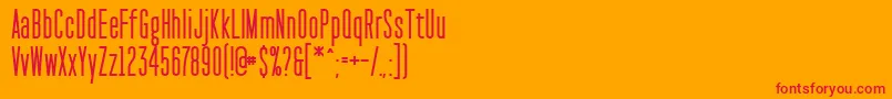 PaktCondensedSemibold-fontti – punaiset fontit oranssilla taustalla