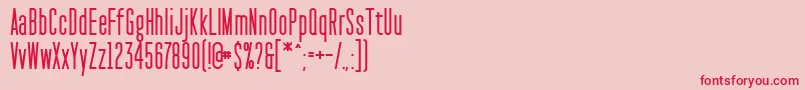 PaktCondensedSemibold Font – Red Fonts on Pink Background