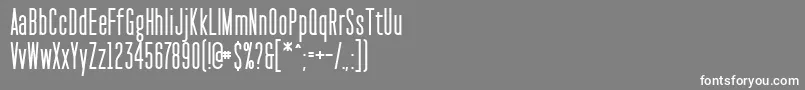 フォントPaktCondensedSemibold – 灰色の背景に白い文字